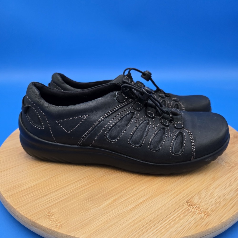 Klogs Napoli Black Smooth Sneaker/Loafers Bungee Cord Women's 6.5